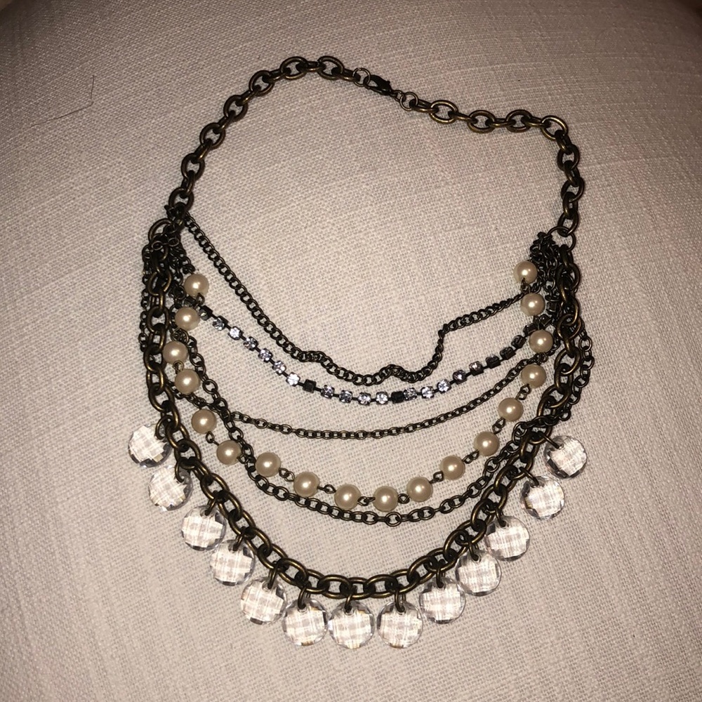 Pearl & Diamond Statement necklace